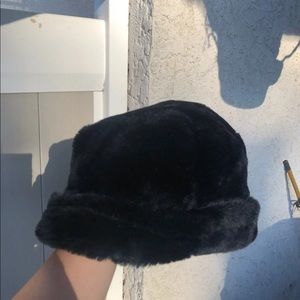 Ben Berger Luxury Collection Black Faux Fur Hat